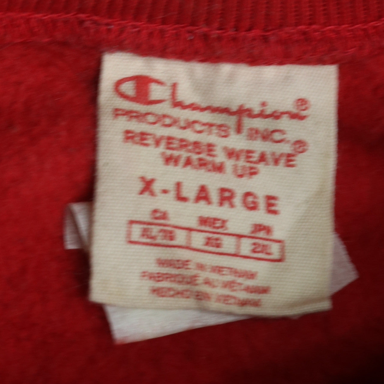 Champion Men's Red XL Reverse Weave Crew Neck Sweatshirt