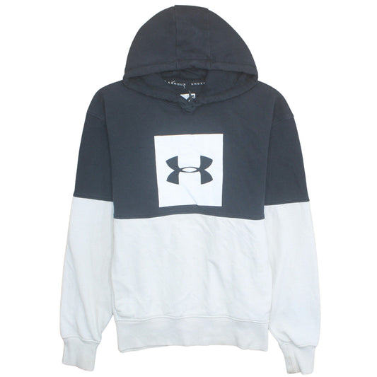 Under Armour Men's Black White Pullover Hoodie Size L Regular Fit