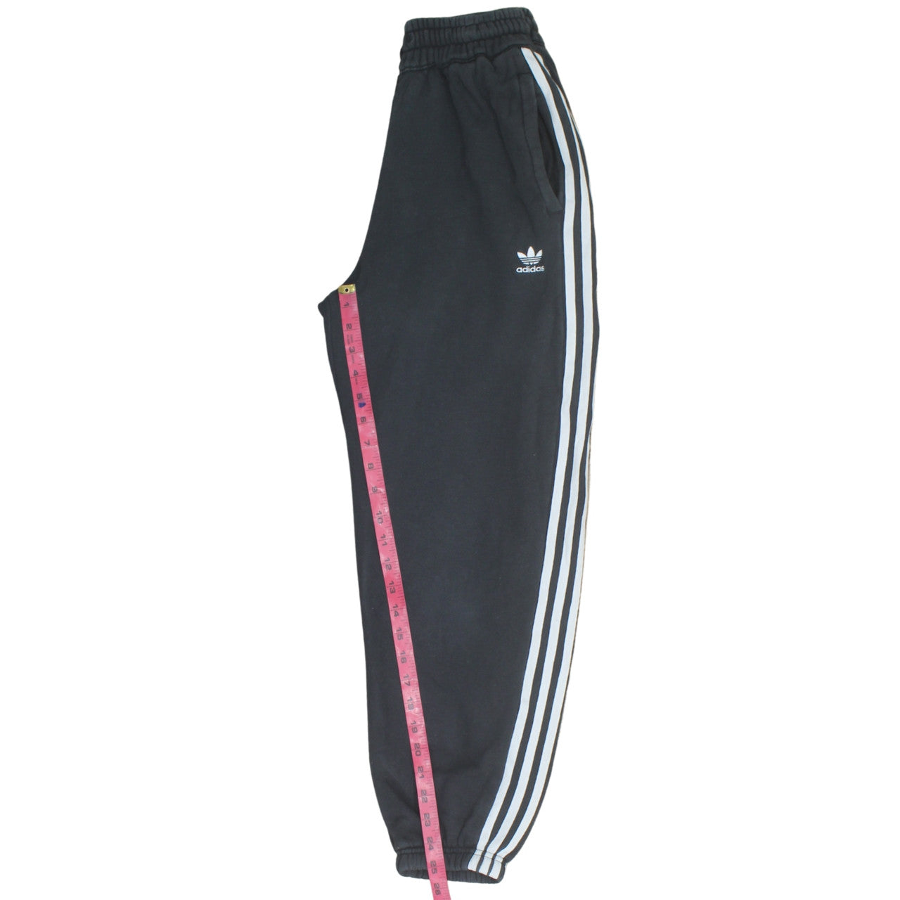 Adidas Womens Black Jogger Trousers Size 6 with Side Stripes