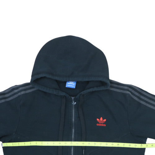 Adidas Men's Black Full Zip Hooded Sweatshirt L Regular Fit