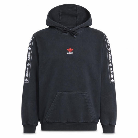 Adidas Mens Black M Pullover Hoodie with Logo Print