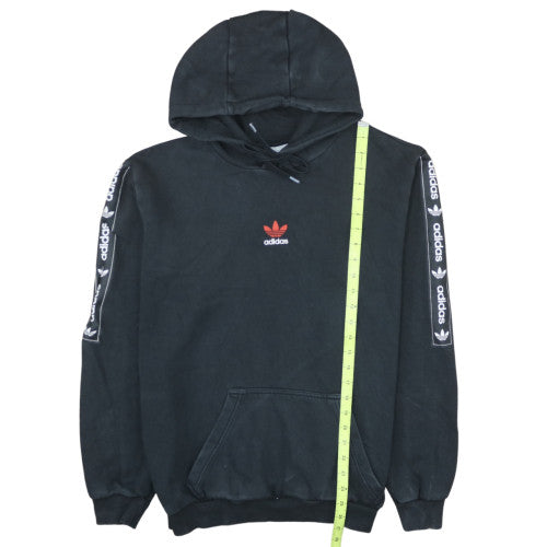 Adidas Mens Black M Pullover Hoodie with Logo Print