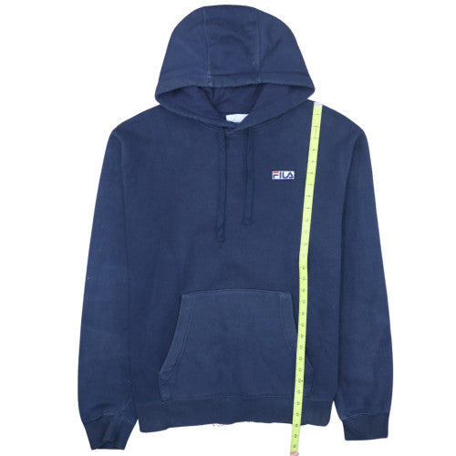 Fila Men's Blue XL Pullover Hoodie with Logo Design