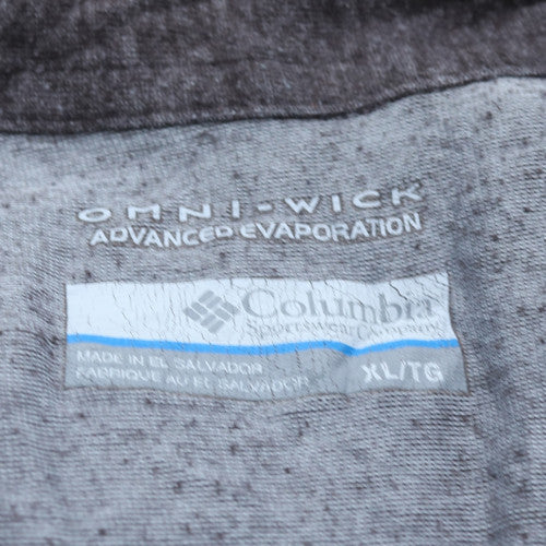 Columbia Men's Grey Omni-Wick Short Sleeve Polo Shirt XL