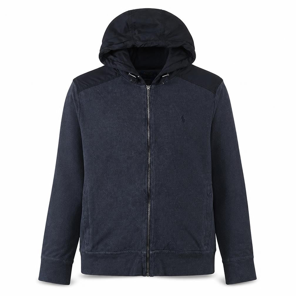 Polo Ralph Lauren Men's Black Full Zip Hoodie Size L Cotton