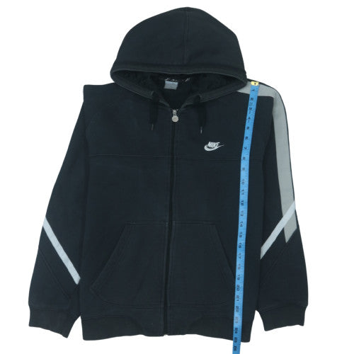 Nike Men's Black Full Zip Hoodie M Fleece Lined Sportswear