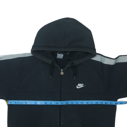Nike Men's Black Full Zip Hoodie M Fleece Lined Sportswear