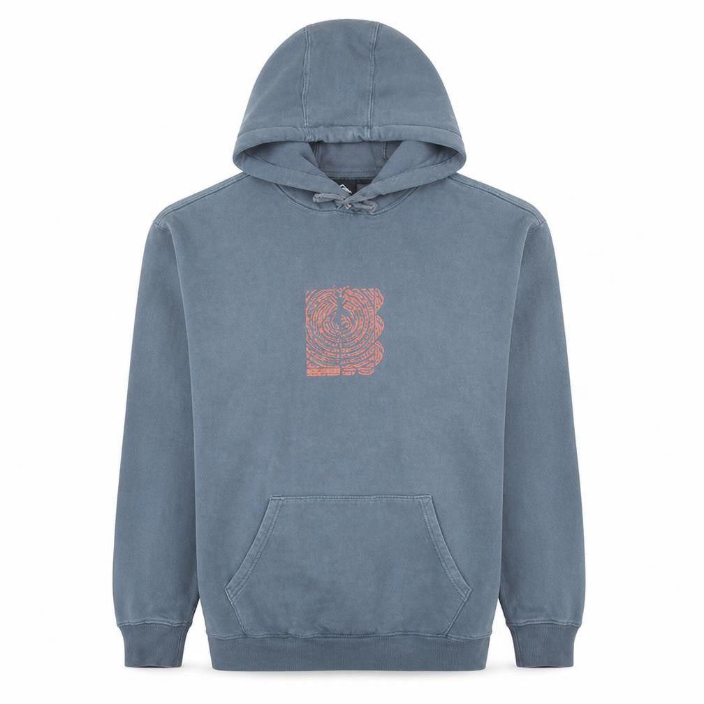 Quiksilver Men's Blue Pullover Hoodie Small Graphic Fleece