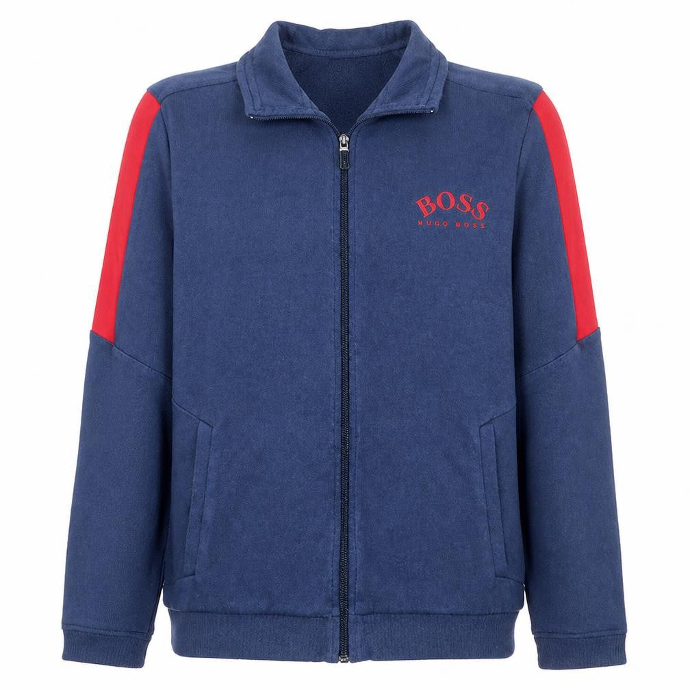 Hugo Boss Men's Blue Full Zip Sweatshirt XL Logo Detail