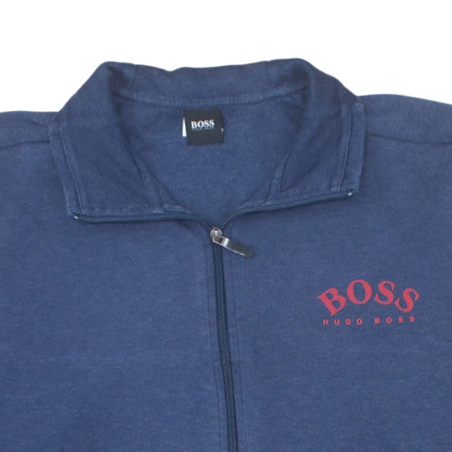 Hugo Boss Men's Blue Full Zip Sweatshirt XL Logo Detail