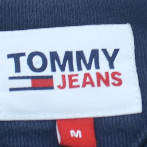 Tommy Jeans Men's Blue Full Zip Sweatshirt M Collared Fleece