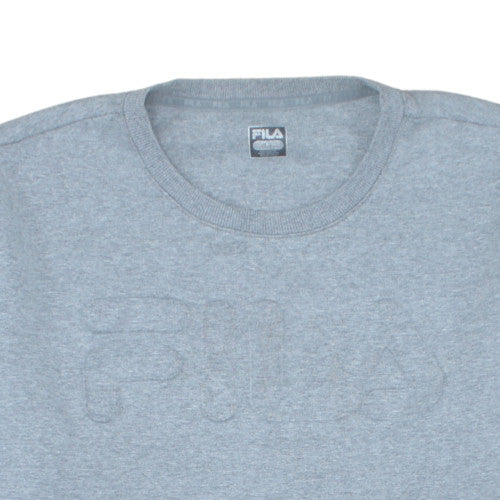 FILA Womens Grey XXL Pullover Sweatshirt Classic Crew Neck Logo