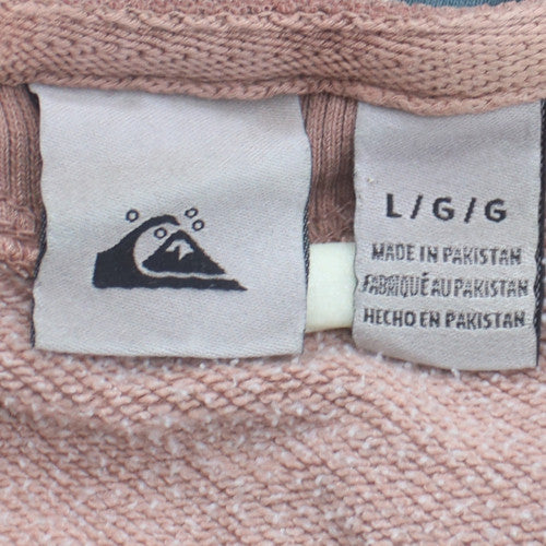 Quiksilver Women's Pink Crew Neck Pullover Sweatshirt Size L