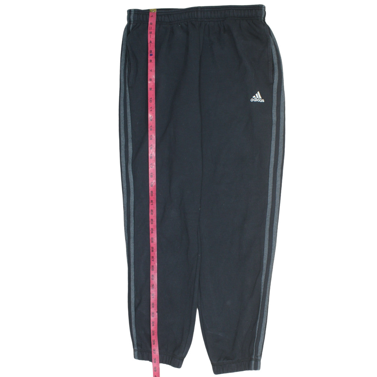 Adidas Mens Black Logo Tracksuit Joggers L Regular Fit