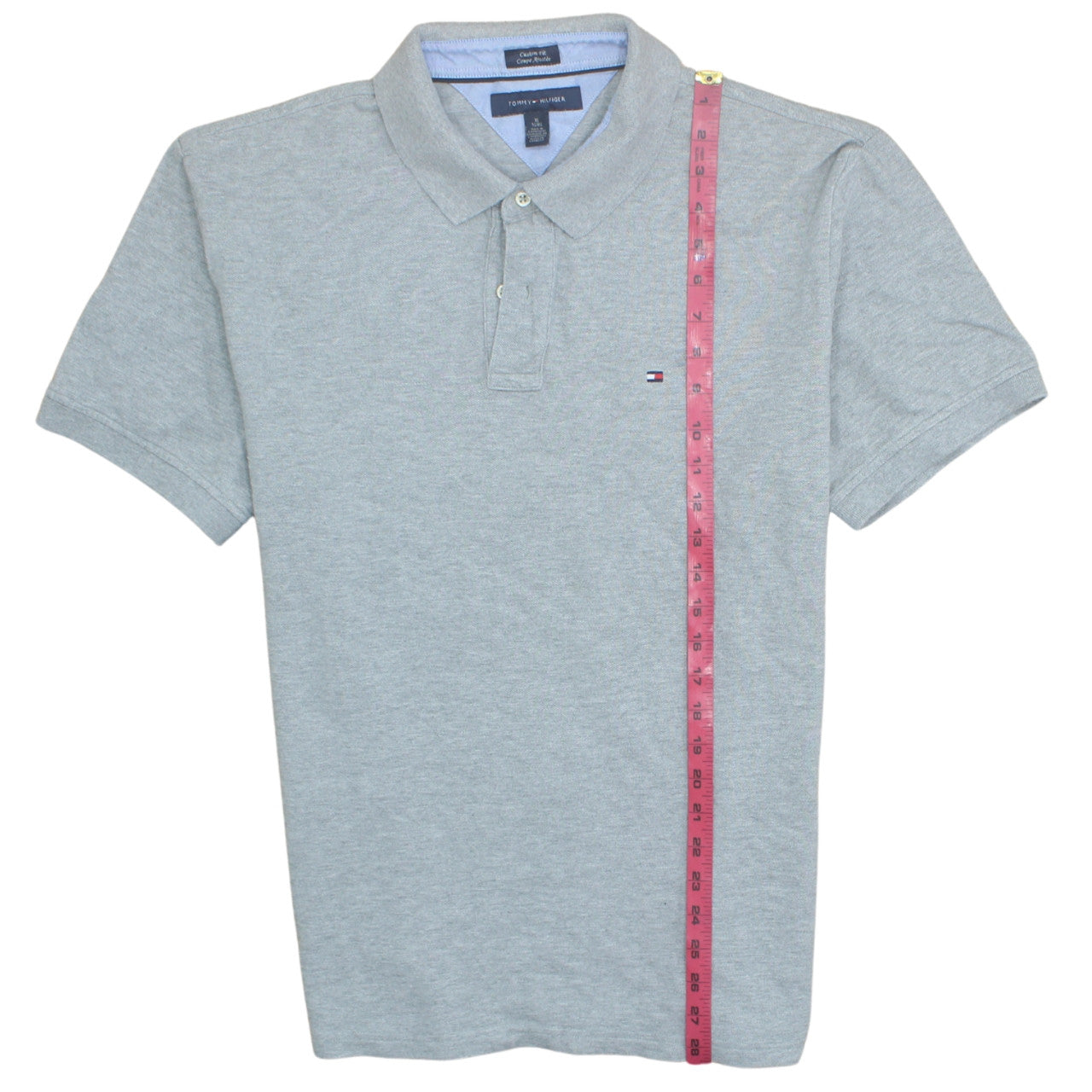 Tommy Hilfiger Men's Grey Custom Fit Polo Shirt Size XL