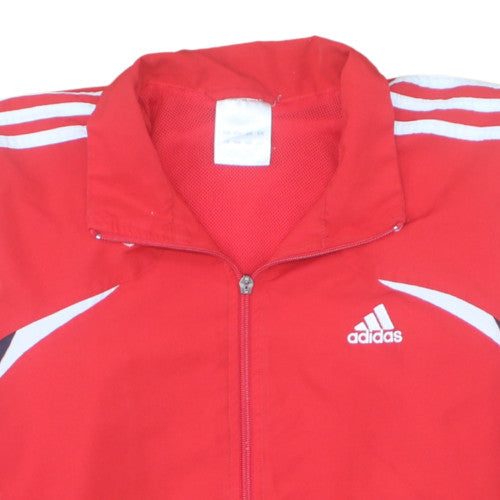 Adidas Men Red Full Zip Sports Sweatshirt Jacket M