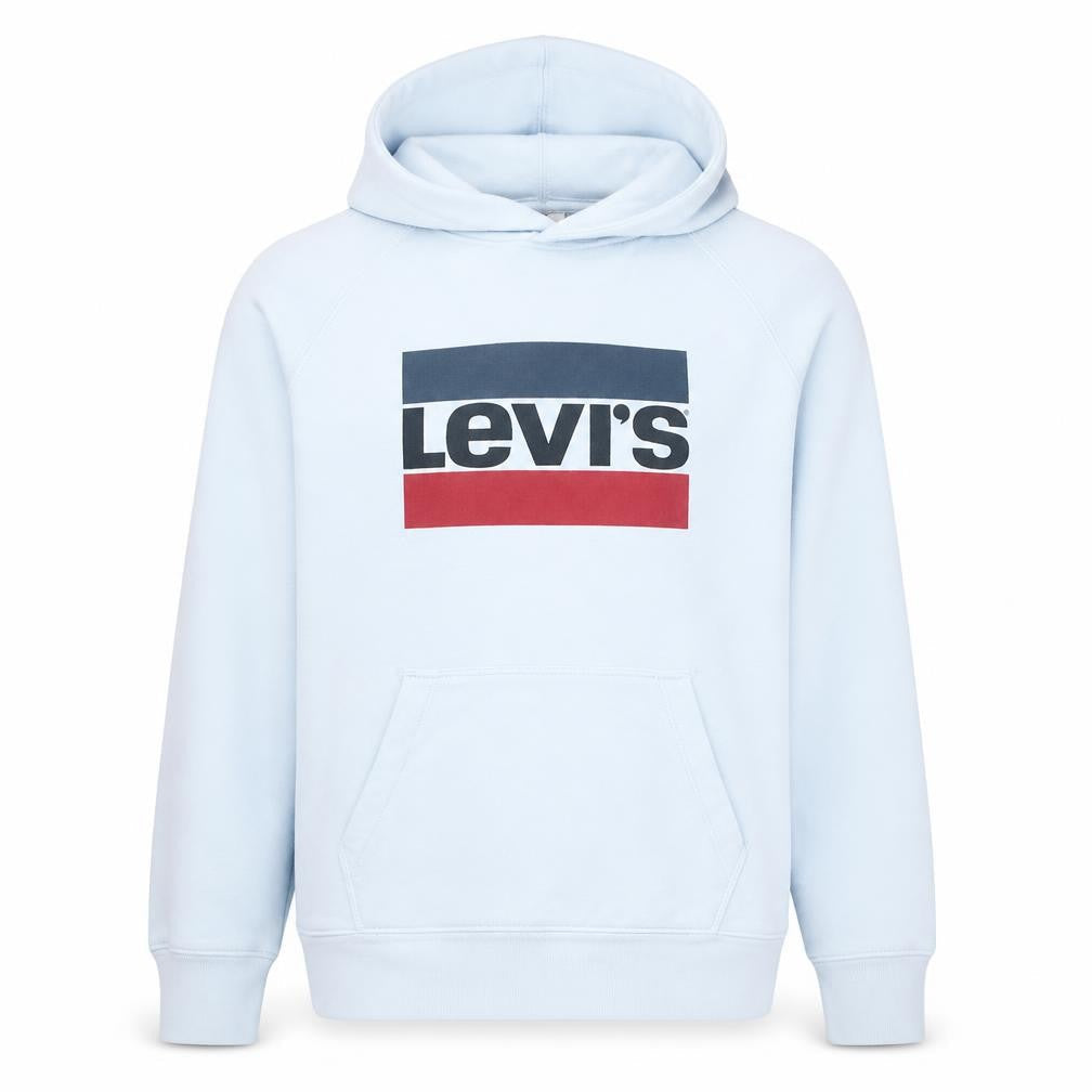 Levi's Men's White Pullover Hoodie L Logo Fleece Sweatshirt
