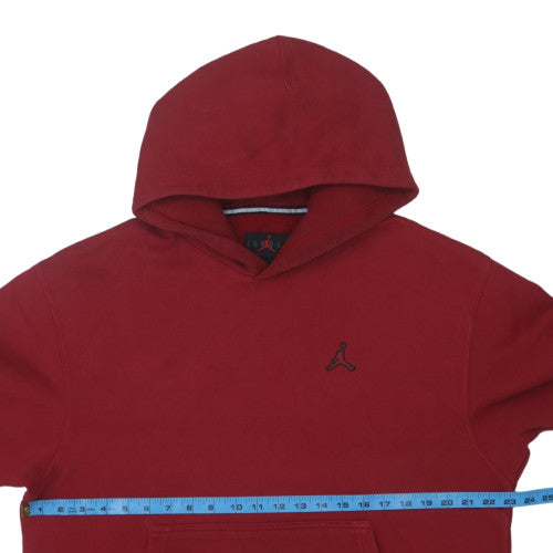Jordan Mens Red Pullover Hoodie L Regular Fit Sports Fleece