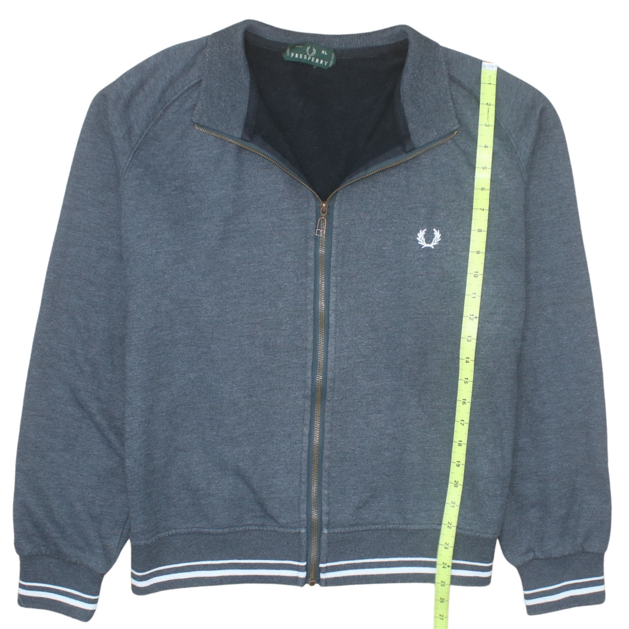 Fred Perry Mens Grey XL Full Zip Sweatshirt Jacket