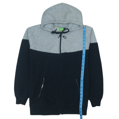 Hugo Boss Men's Grey & Black Full Zip Hoodie Size M