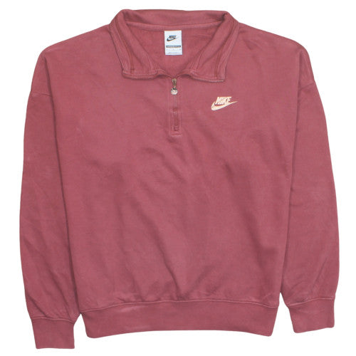 Nike Women’s Pink 1/2 Zip Oversized Pullover Sweatshirt Size S