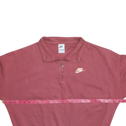 Nike Women’s Pink 1/2 Zip Oversized Pullover Sweatshirt Size S