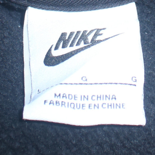 Nike Men's Black Pullover Hoodie L Cotton Blend Casual Sportswear