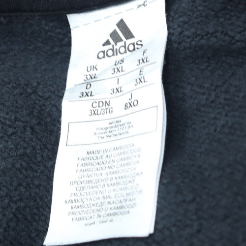 Adidas Men's Black 3XL Pullover Sweatshirt Crew Neck Sports Fleece
