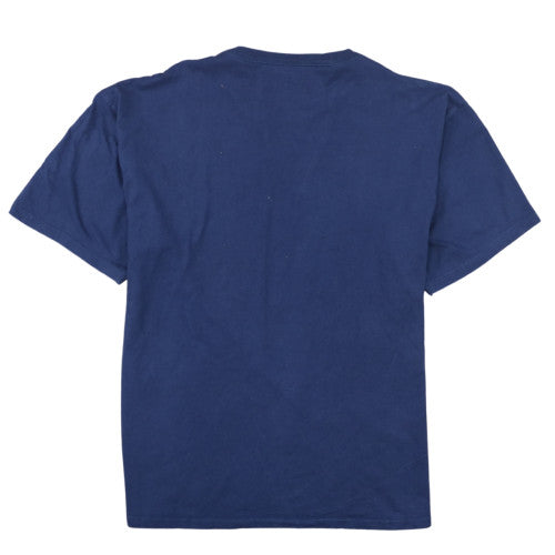 Majestic Men's Blue XL Crew Neck Graphic Sports T-Shirt