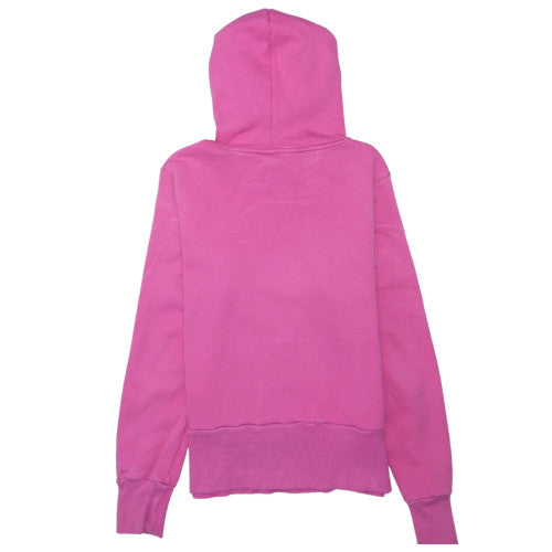Adidas Womens Pink Pullover Hoodie Size 12 Cotton Logo Casual