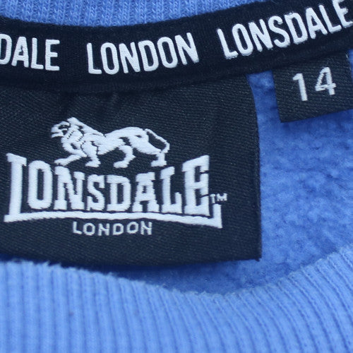 Lonsdale Women Blue Crew Neck Pullover Sweatshirt Size 14