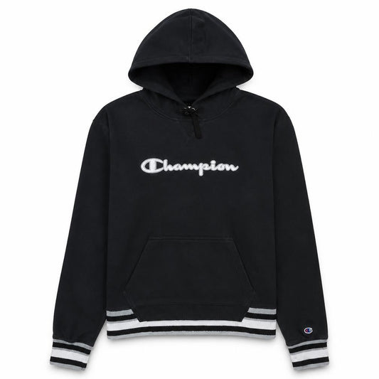 Champion Womens Black Medium Pullover Hoodie with Logo