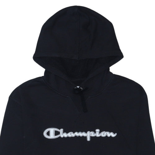 Champion Womens Black Medium Pullover Hoodie with Logo