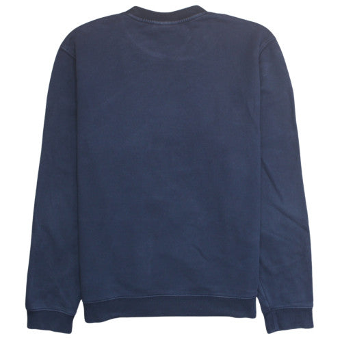 Lacoste Women's Navy Blue Cotton Logo Crew Neck Sweatshirt Size L