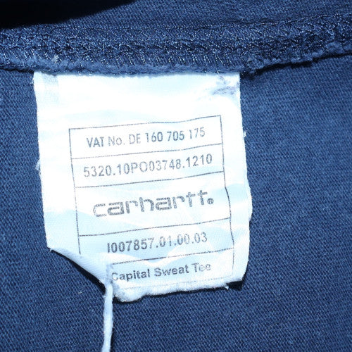 Carhartt Men Blue Crew Neck Pullover Sweatshirt Size L