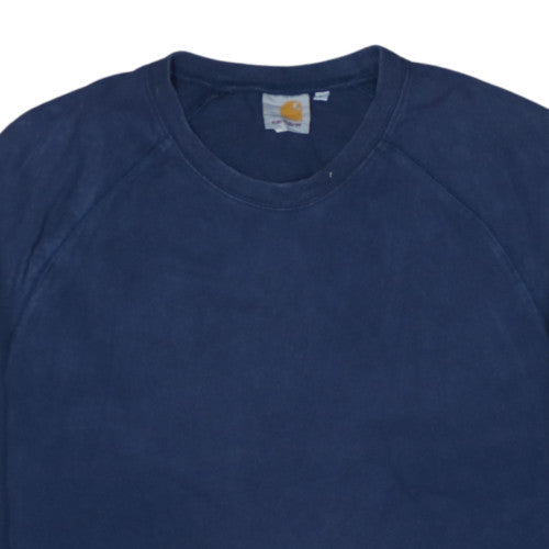 Carhartt Men Blue Crew Neck Pullover Sweatshirt Size L
