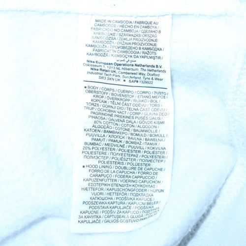Nike Men's White Pullover Hoodie M Fleece Logo Sportswear