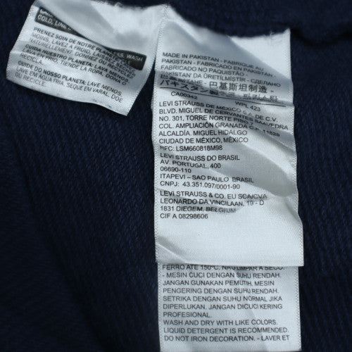 Levi's Men's Blue Pullover Hoodie M Regular Fit Logo Fleece