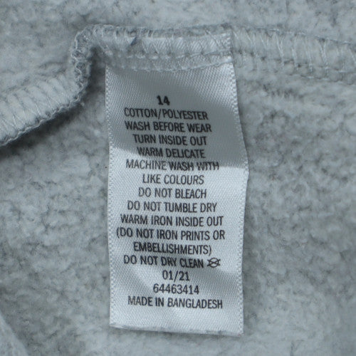 NBA Boys Grey Cotton Blend Crew Neck Sweatshirt Size 14 Youth