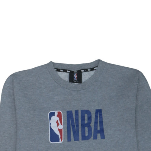NBA Boys Grey Cotton Blend Crew Neck Sweatshirt Size 14 Youth