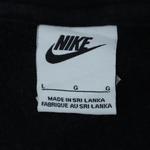 Nike Men's Black Full Zip Hoodie L Sports Fleece Sweatshirt