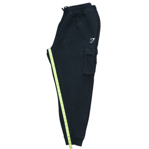 Gymshark Men’s Black Cargo Joggers XL Regular Fit Casual Trousers