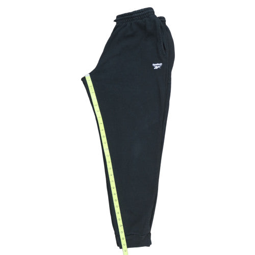 Reebok Womens Black XL Jogger Fleece Sweatpants with Logo