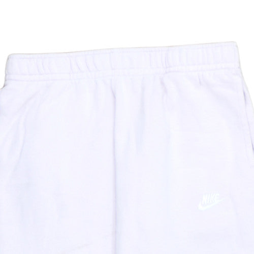 Nike Womens White Fleece Jogger Trousers L Elastic Waist
