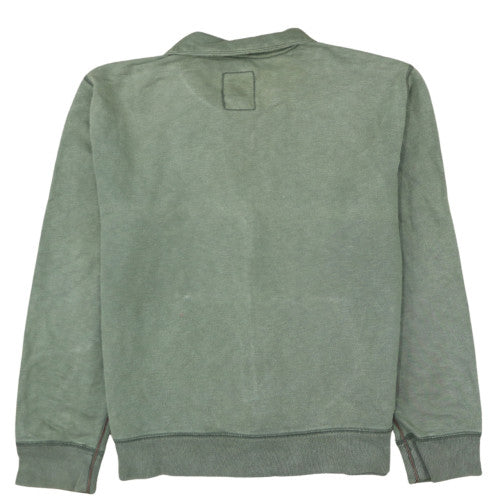 GAP Men's Green Full Zip Cotton Fleece Sweatshirt L Regular