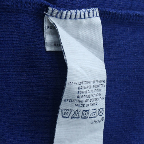 Ralph Lauren Men's Blue Cotton 1/2 Zip Jumper Size L