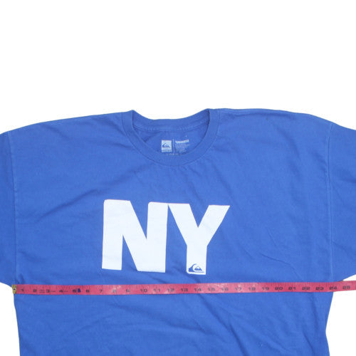 Quiksilver Men's Blue NY Graphic Cotton T-Shirt 2XL Regular