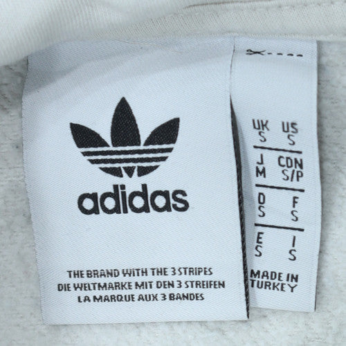 Adidas Men's White Pullover Hoodie M Logo Fleece Sportswear
