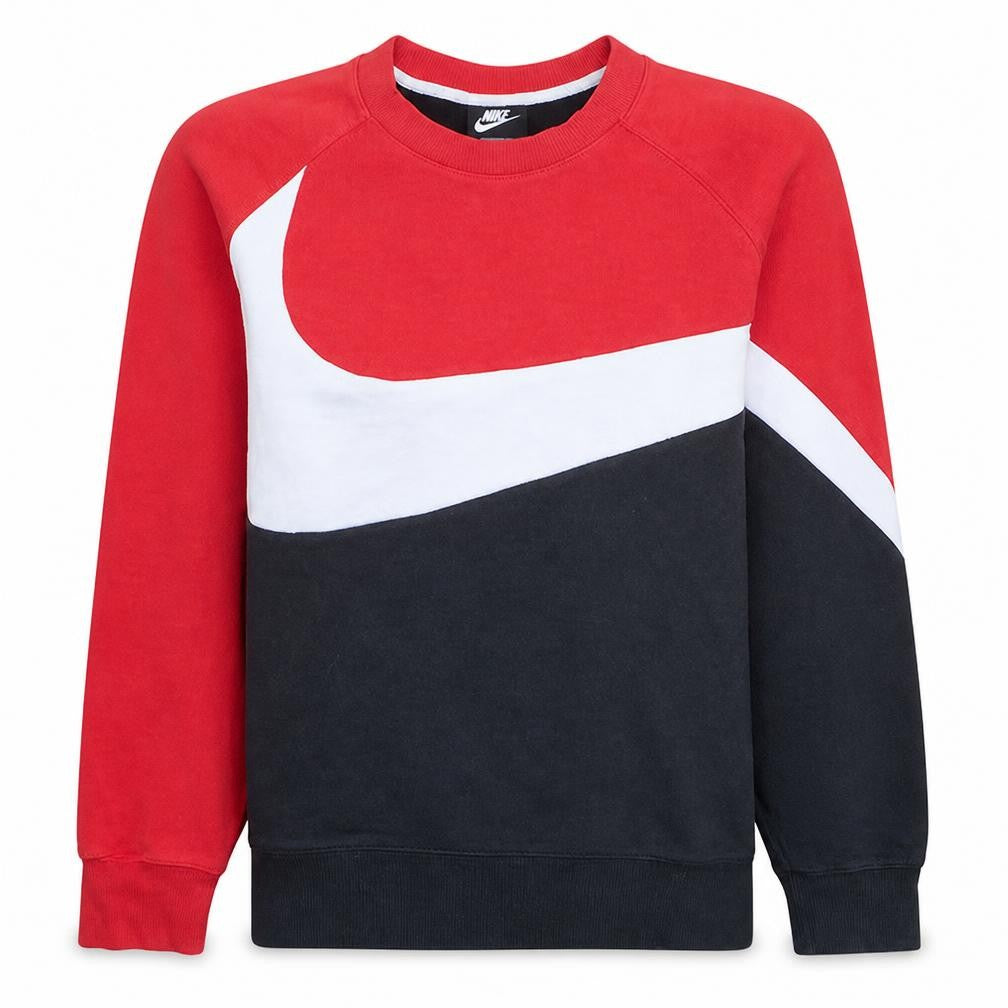 Nike Men's Red Black White Pullover Crew Neck Sweatshirt Size L