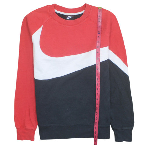 Nike Men's Red Black White Pullover Crew Neck Sweatshirt Size L